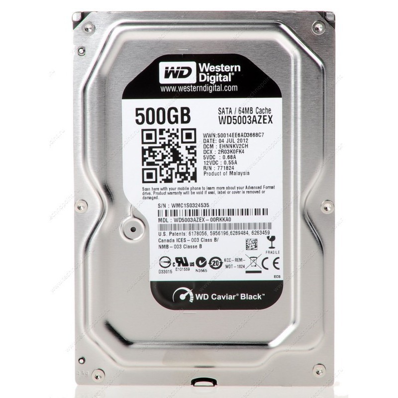 WD Disque Dur Interne 500GB / 500GO Western Digital SATA HDD 3.5 à prix  pas cher